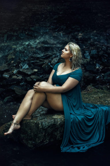 Dream Boudoir Toronto Studio — Curvy waterfall outdoor boudoir Photography Female Photographer