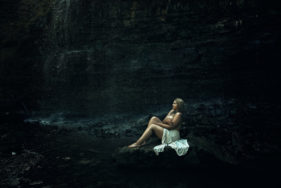 Dream Boudoir Toronto Studio — Curvy waterfall outdoor boudoir Photography Female Photographer