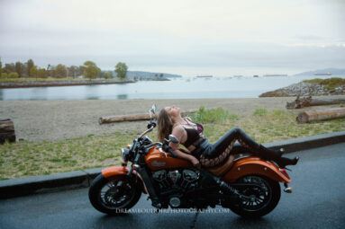 bike boudoir photography vancouver sunset beach toronto